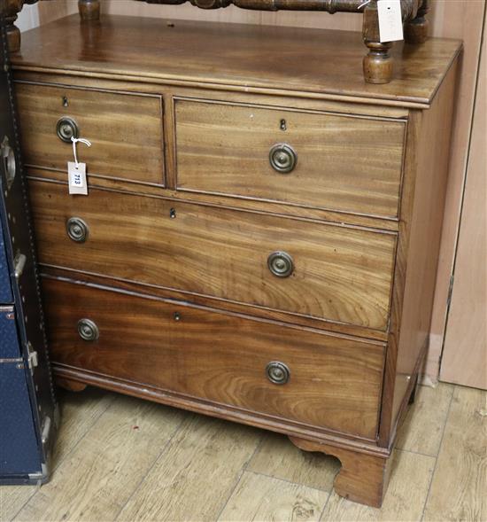 A George IV mahogany chest W.91cm